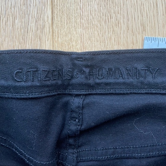 NWOT Citizens of humanity all black slim straight leg denim - 27 - Picture 12 of 16